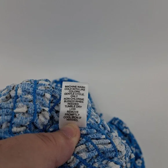 Cato Women's‎ Blue Floral Midi Dress 3/4 Sleeve Square Neck Smocked Size 18/20W - Picture 9 of 11